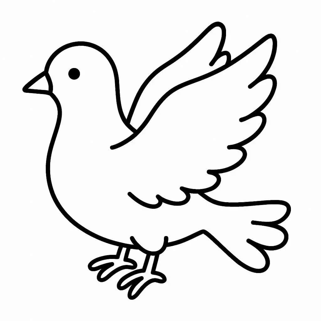 Zeichne Friedenstaube druckbare für Kinder