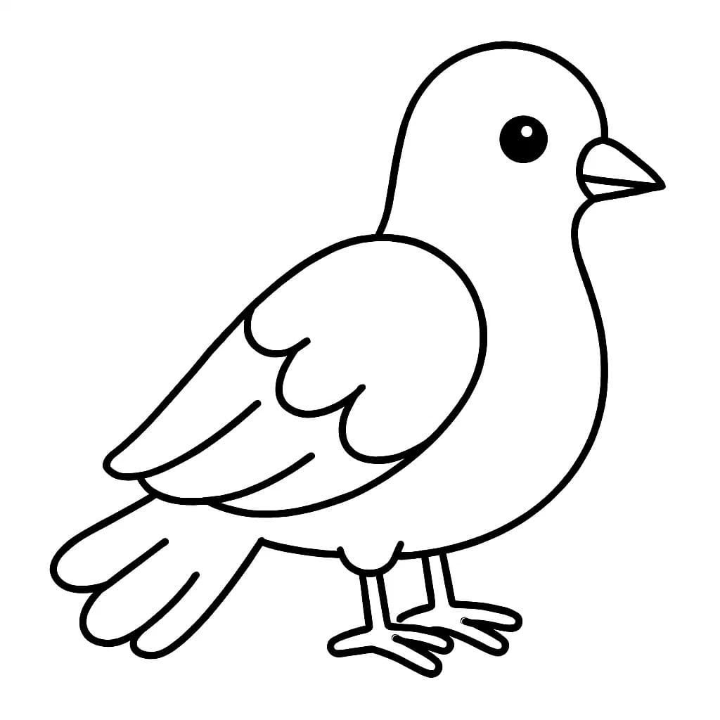 Zeichne Friedenstaube druckbare schlicht