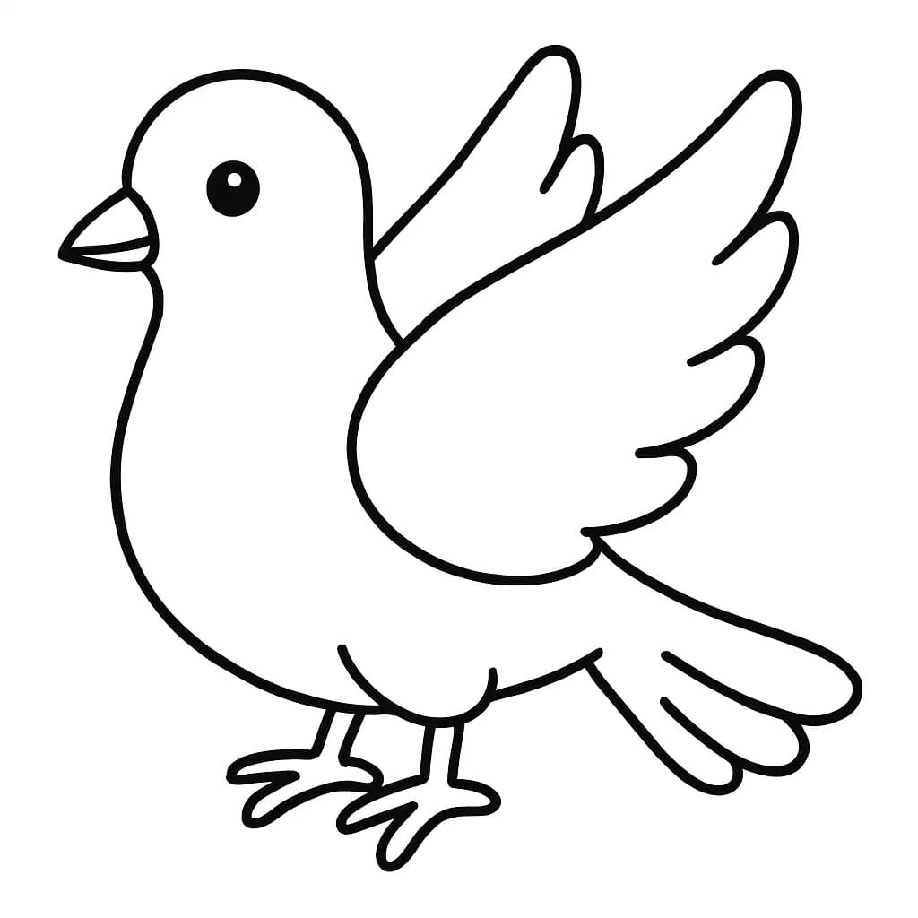 Zeichne Friedenstaube einfach