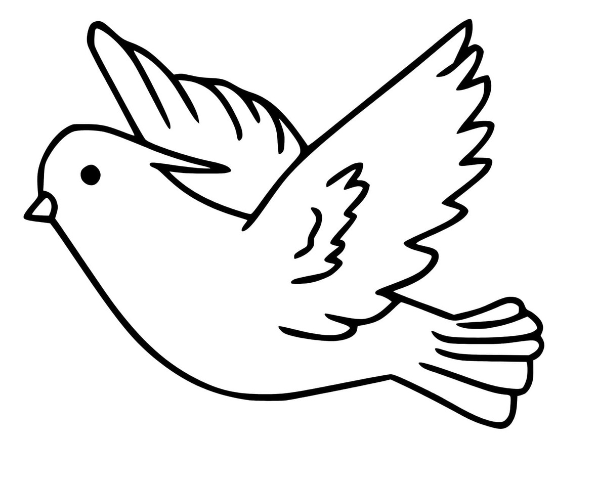 Zeichne Friedenstaube kostenlos basisch