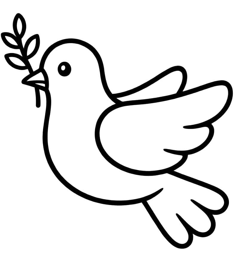 Zeichne Friedenstaube kostenlos druckbare
