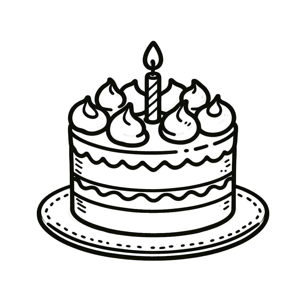 Zeichne Geburtstagstorten kostenlos