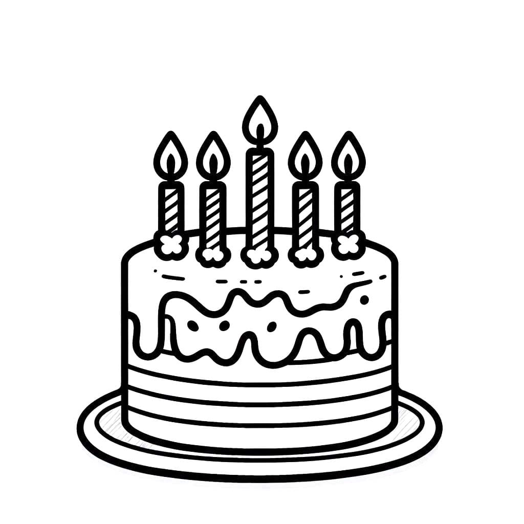 Zeichne Geburtstagstorten kostenlos druckbare
