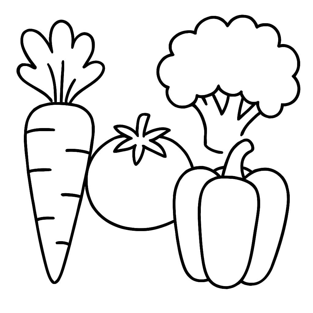 Zeichne Gemüse druckbare für Kinder