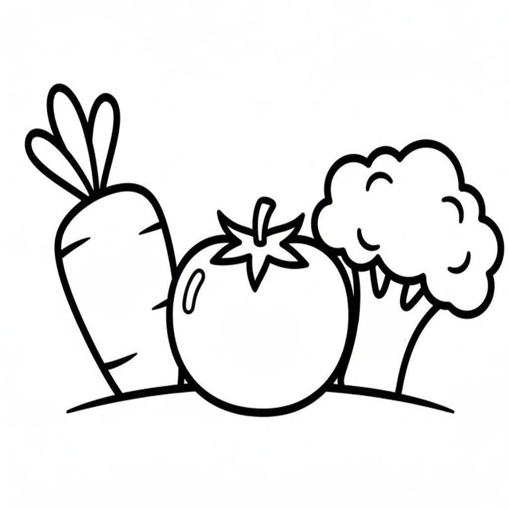 Zeichne Gemüse kostenlos