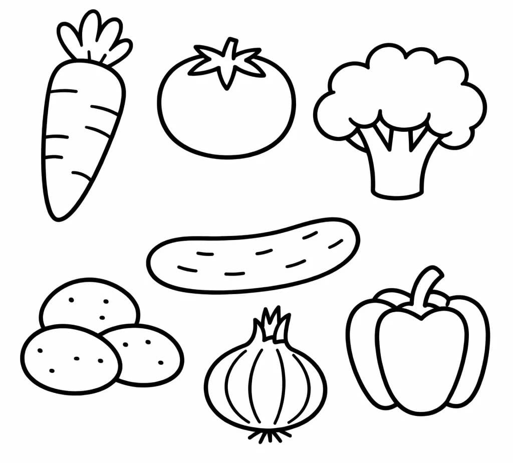 Zeichne Gemüse kostenlos einfach