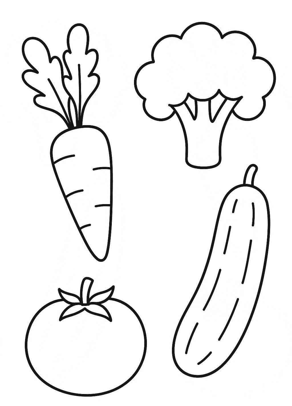 Zeichne Gemüse zum Ausdrucken