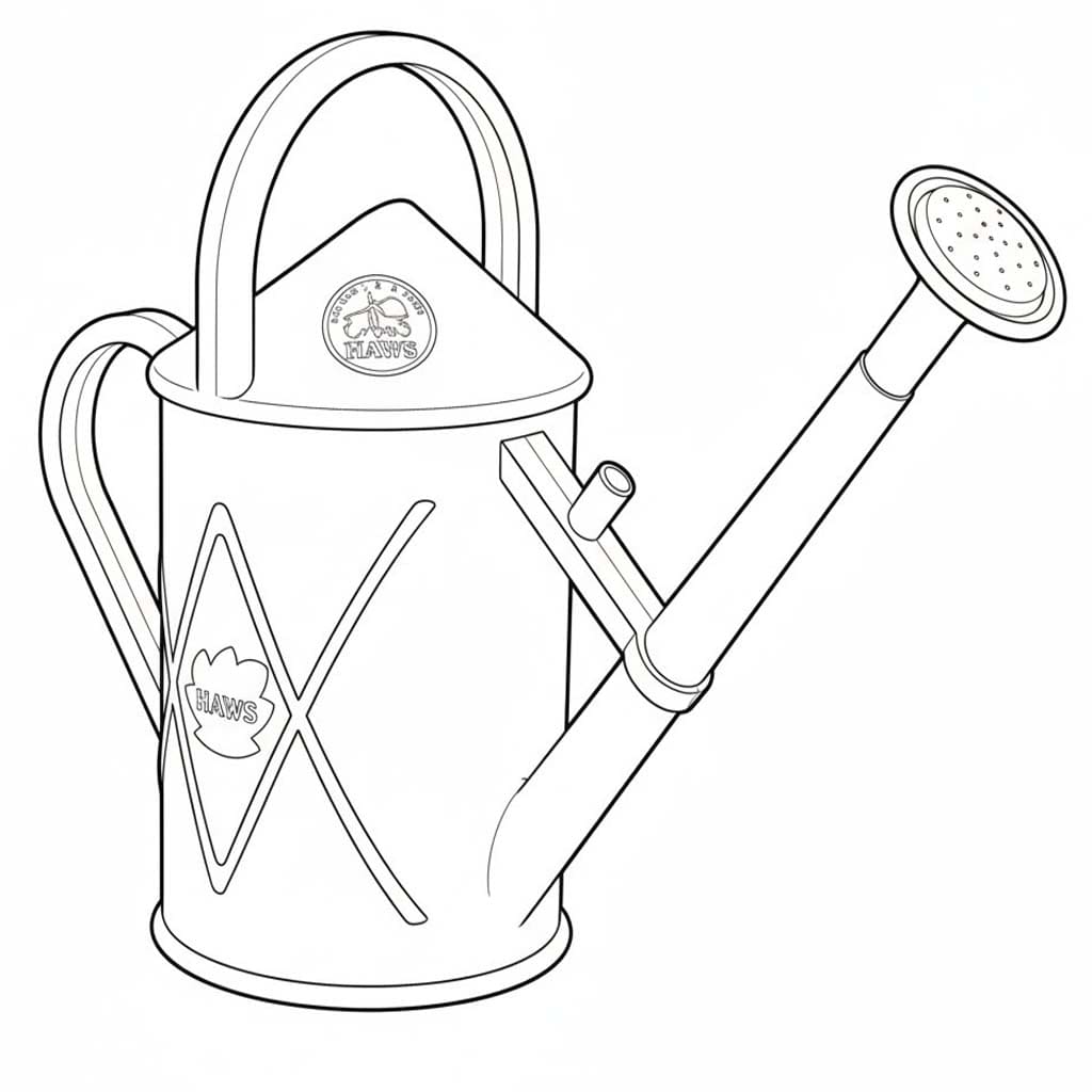 Zeichne Gießkanne basisch