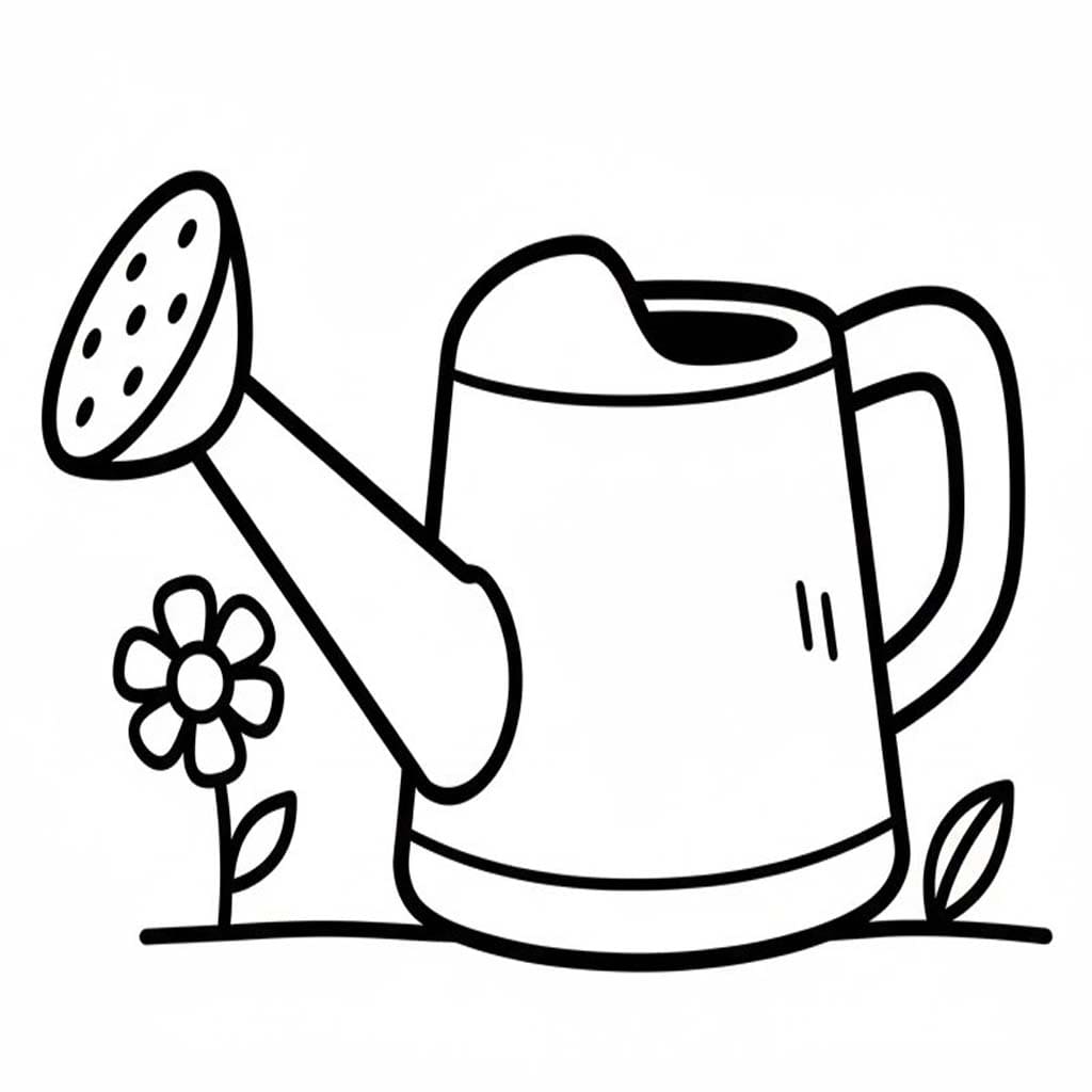 Zeichne Gießkanne druckbare für Kinder