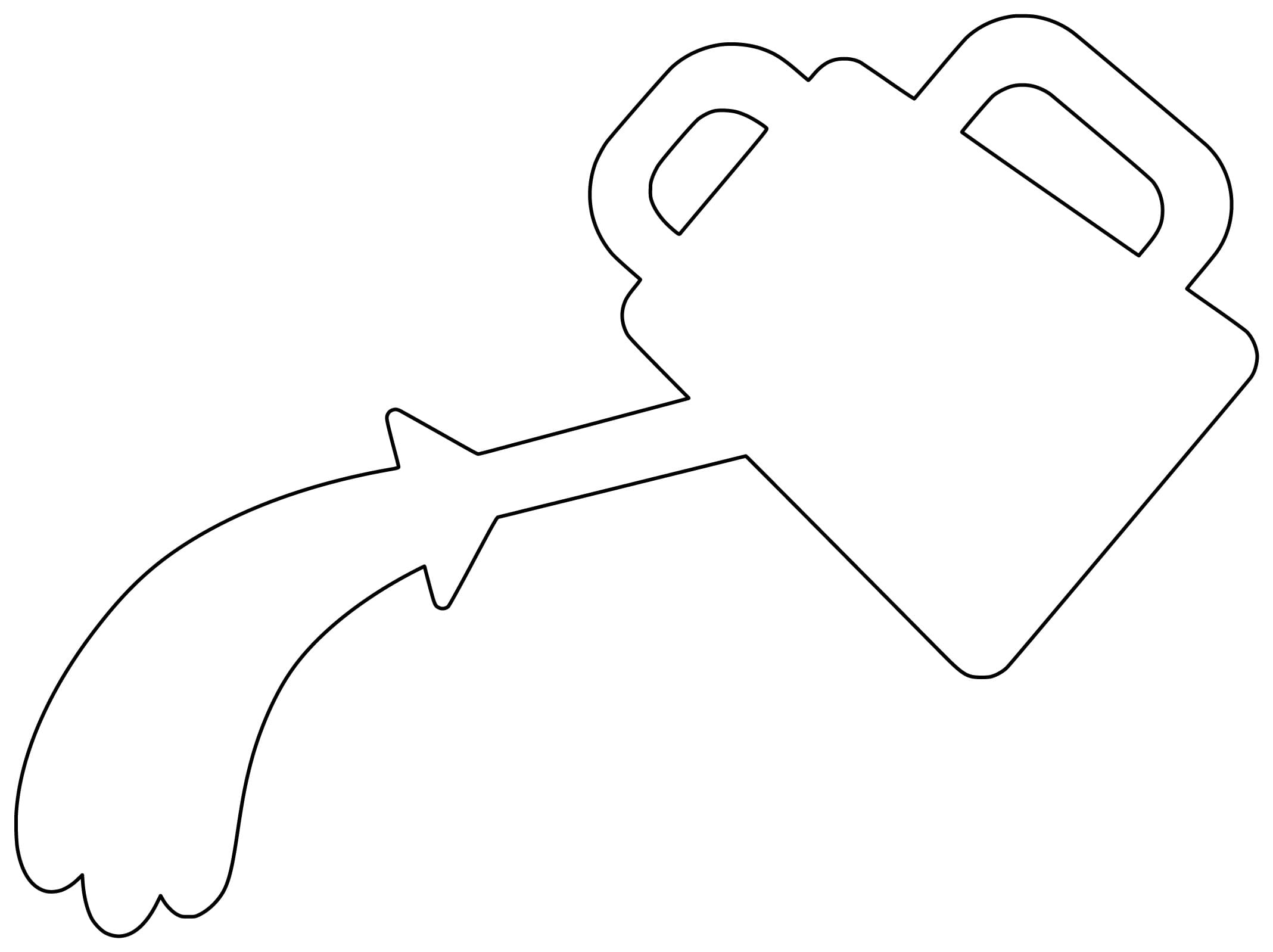 Zeichne Gießkanne druckbare schlicht