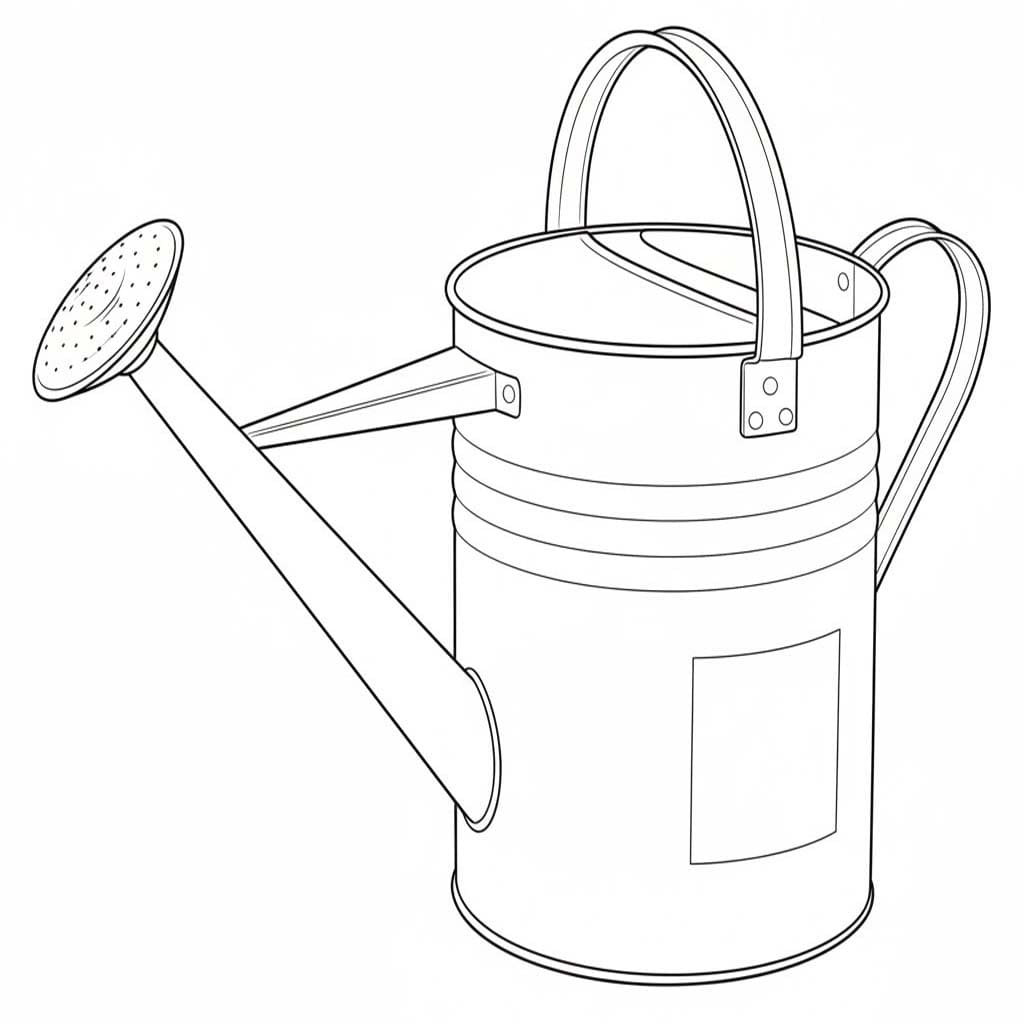 Zeichne Gießkanne kostenlos druckbare