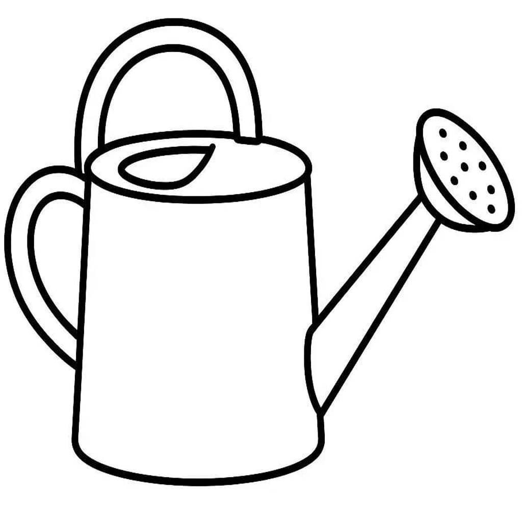 Zeichne Gießkanne kostenlos druckbare einfach