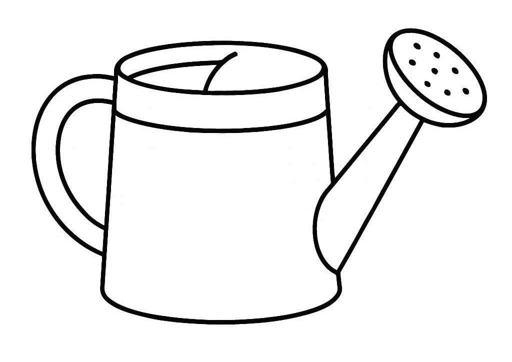 Zeichne Gießkanne kostenlos einfach