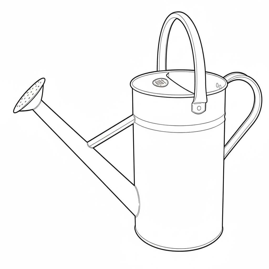 Zeichne Gießkanne kostenlos für Kinder