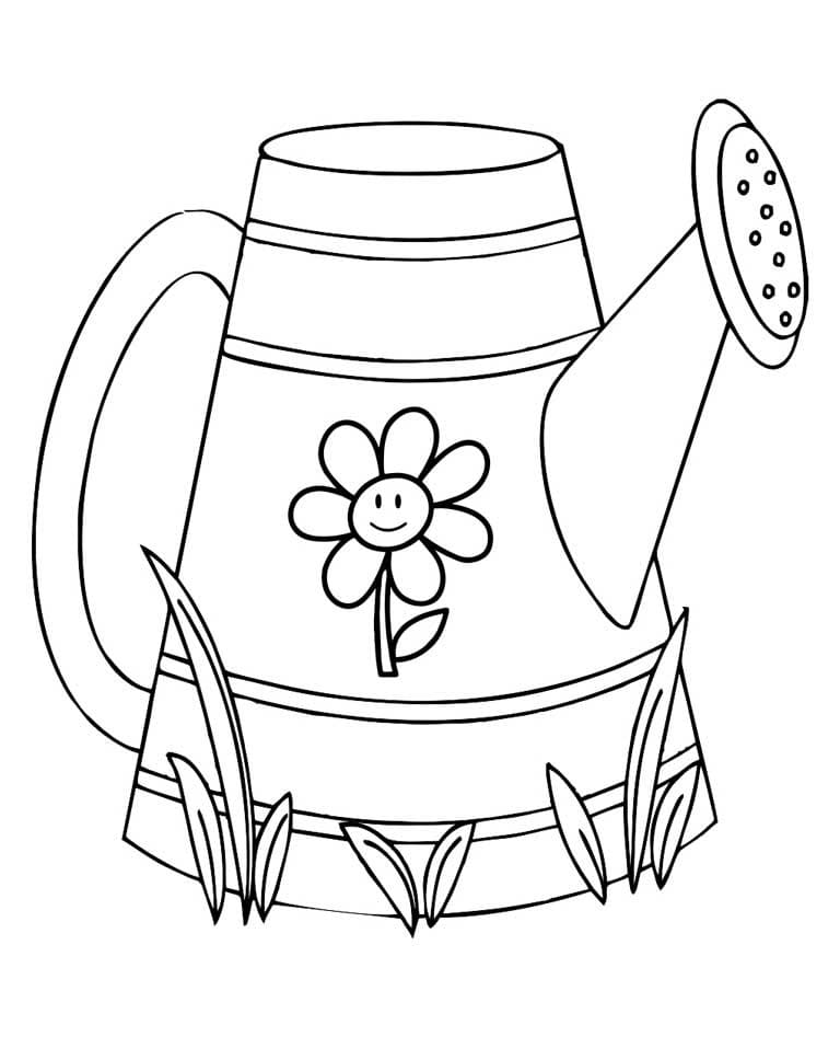 Zeichne Gießkanne kostenlos schlicht