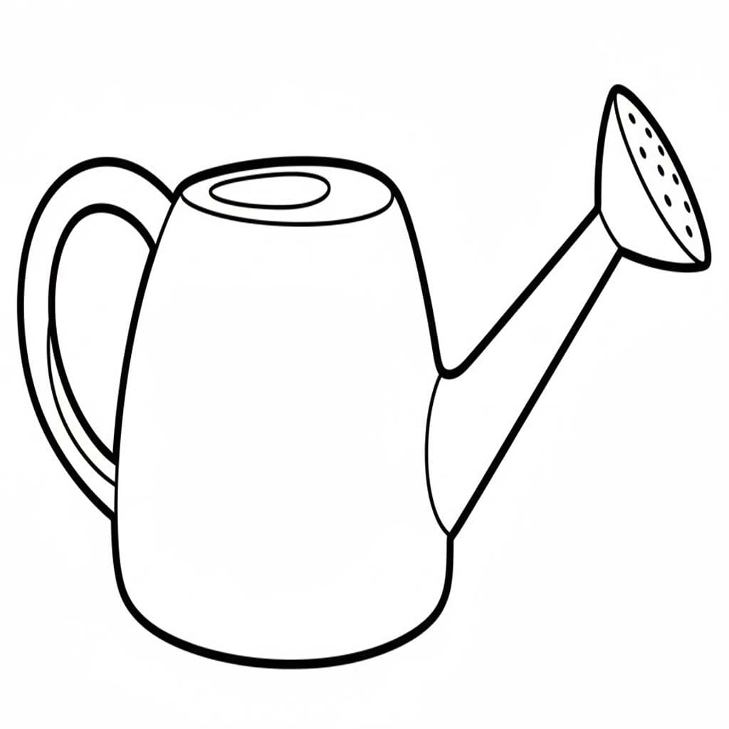 Zeichne Gießkanne schlicht