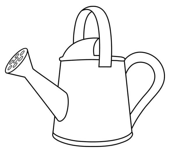 Zeichne Gießkanne zum Ausdrucken für Kinder