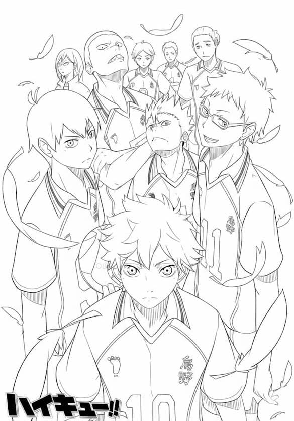 Zeichne Haikyuu für Kinder
