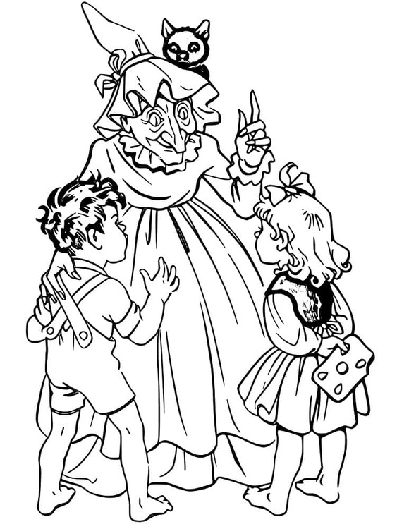 Hänsel und Gretel coloring pages