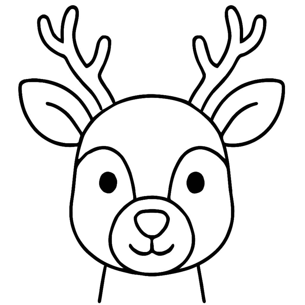 Zeichne Hirschkopf kostenlos basisch