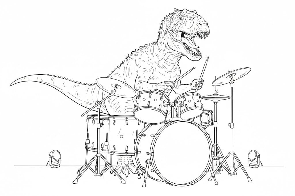 Zeichne Indominus Rex basisch