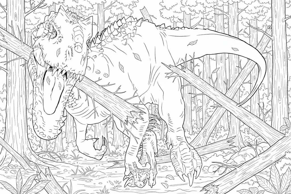 Zeichne Indominus Rex kostenlos