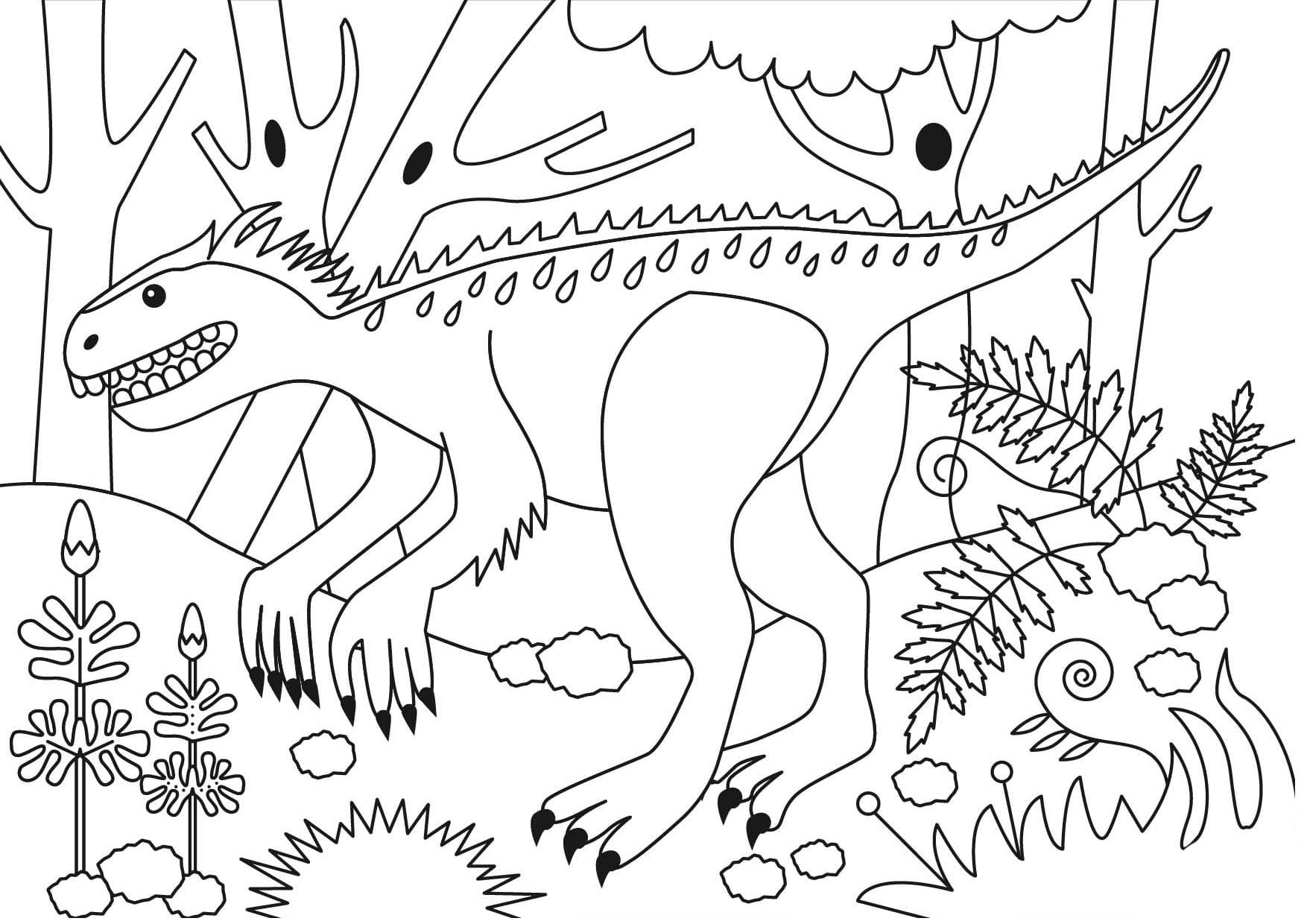 Zeichne Indominus Rex kostenlos druckbare einfach