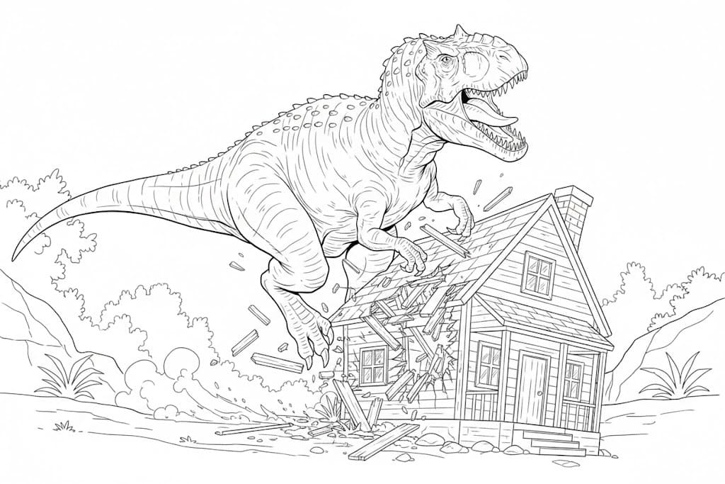 Zeichne Indominus Rex kostenlos für Kinder