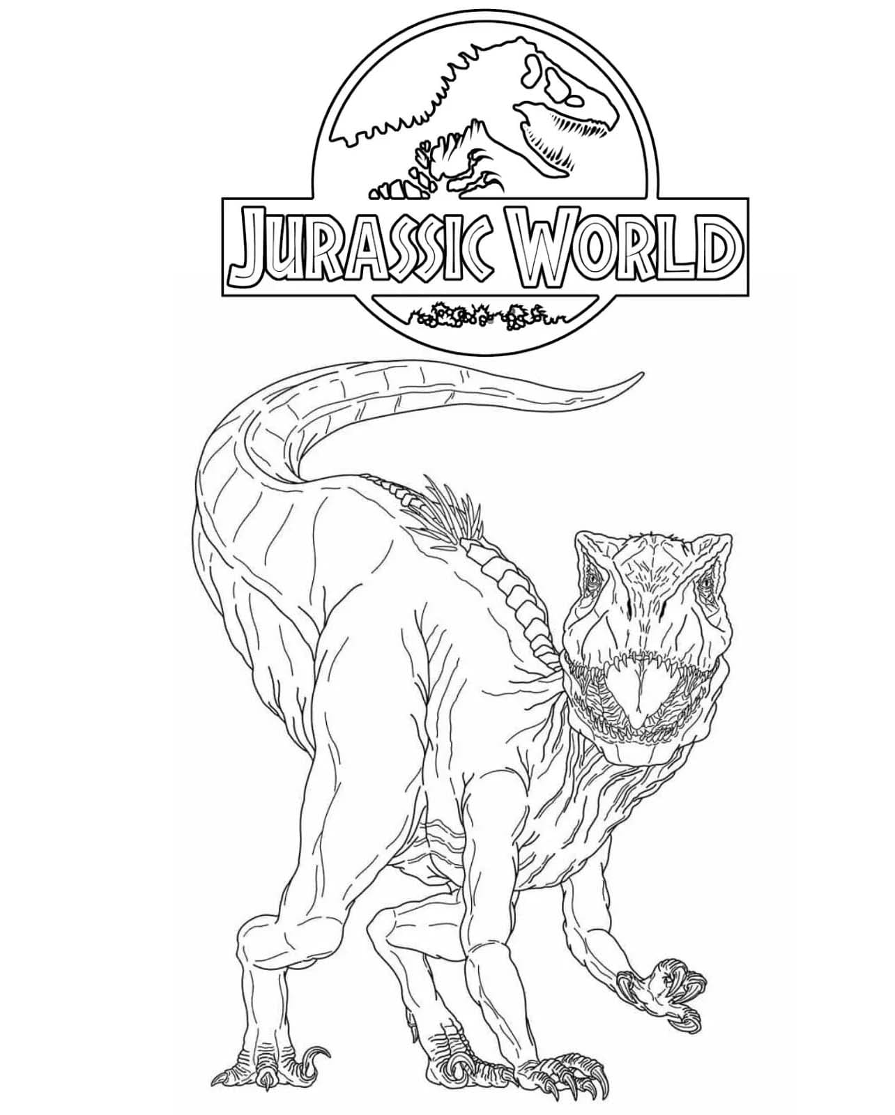 Zeichne Indominus Rex kostenlos schlicht