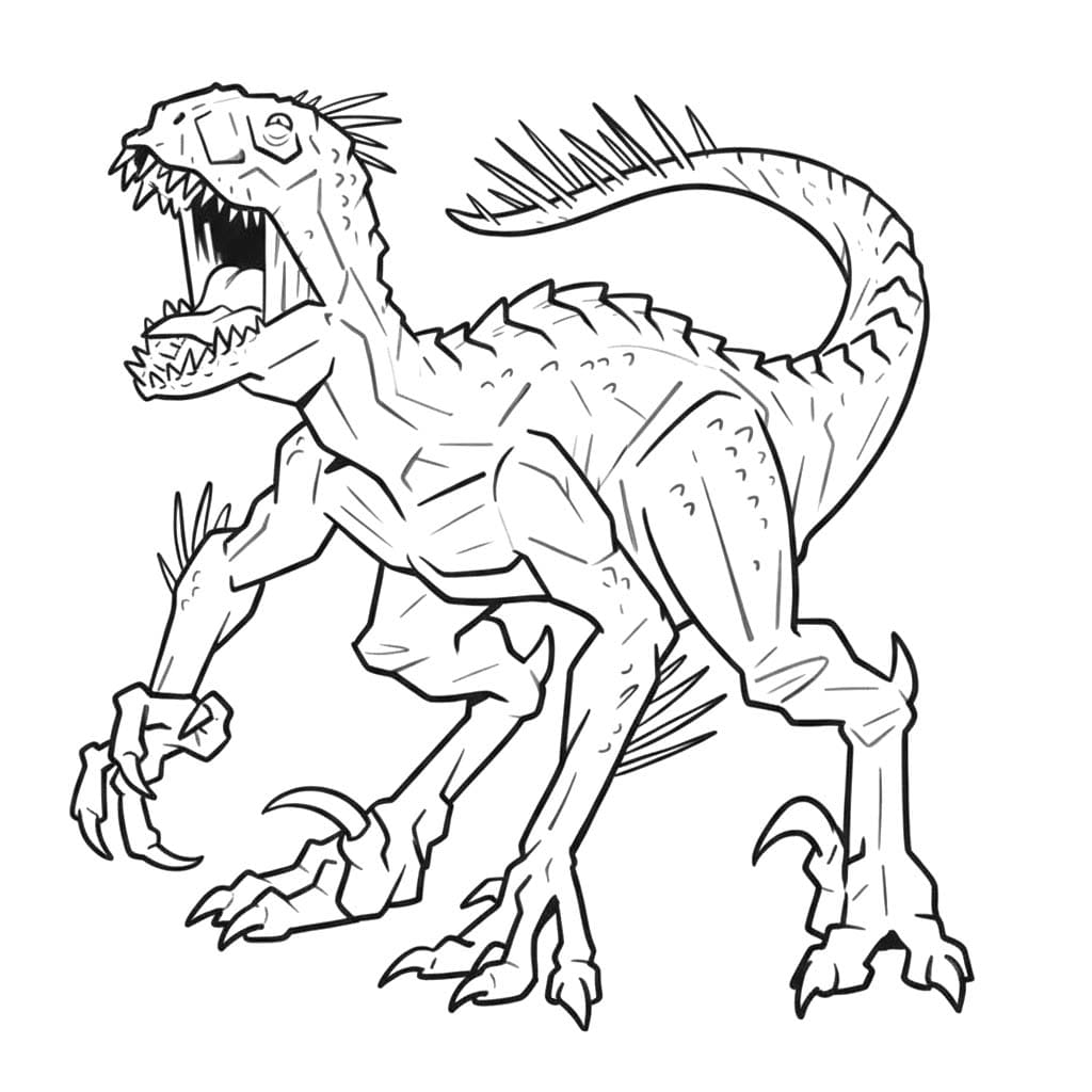 Zeichne Indominus Rex schlicht