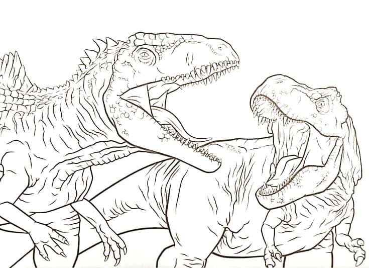 Zeichne Indominus Rex zum Ausdrucken