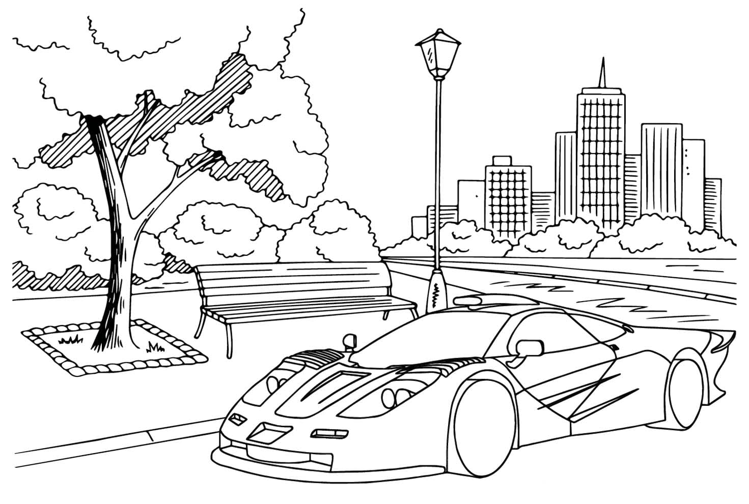 Zeichne McLaren druckbare basisch