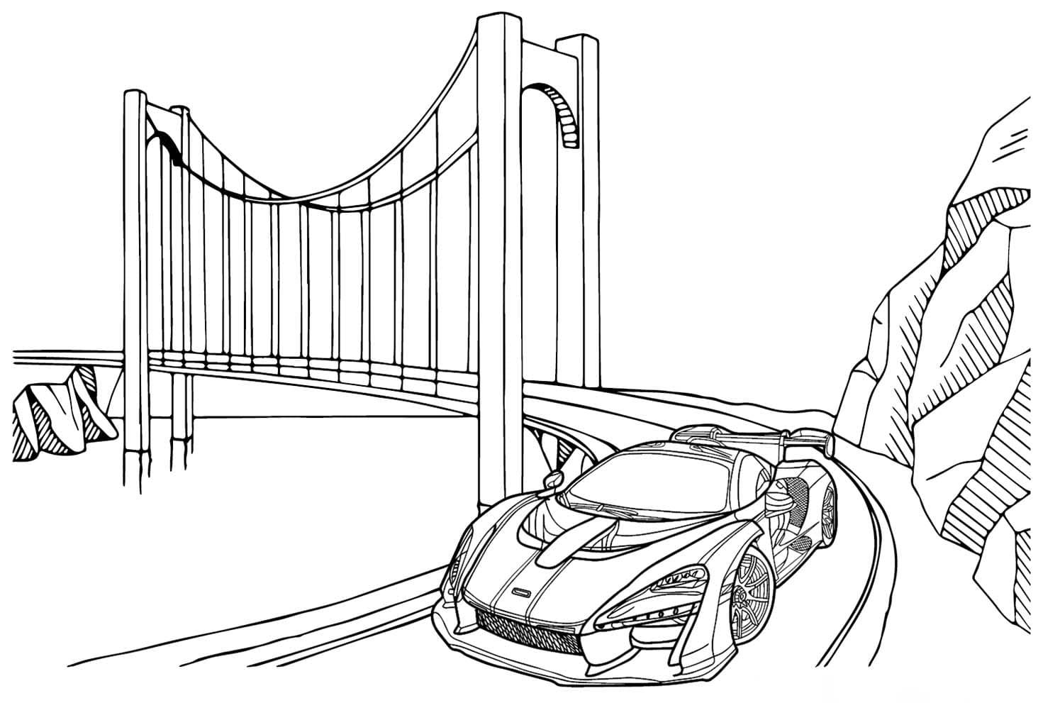 Zeichne McLaren kostenlos druckbare basisch