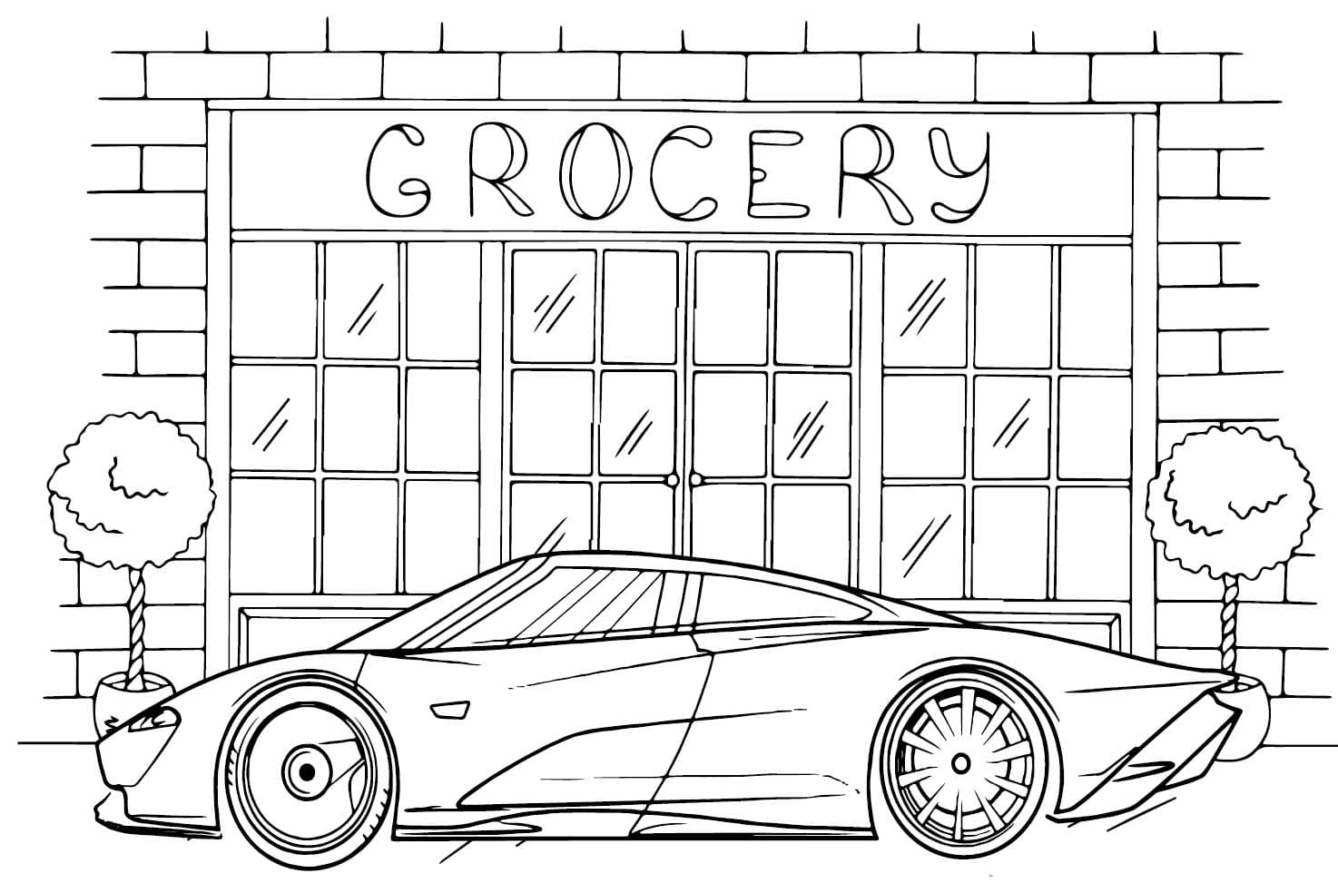 Zeichne McLaren kostenlos druckbare schlicht