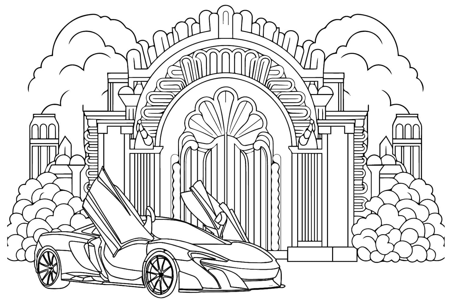 Zeichne McLaren zum Ausdrucken