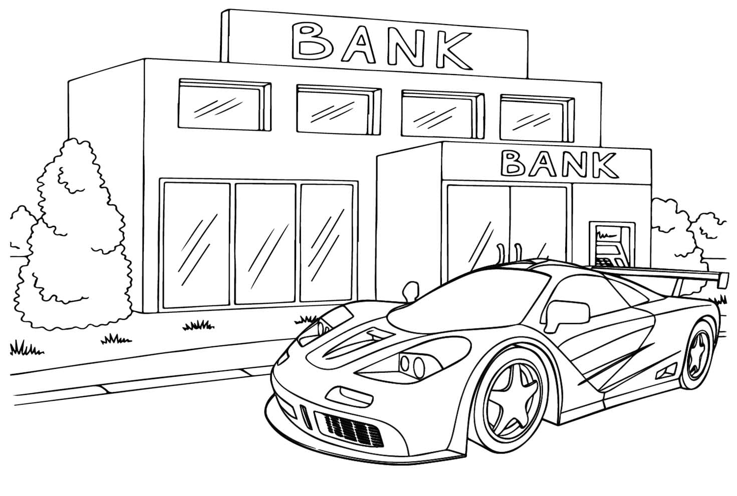 Zeichne McLaren zum Ausdrucken für Kinder