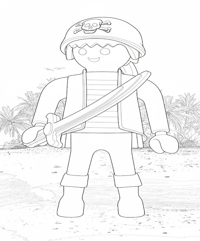 Zeichne Playmobil druckbare