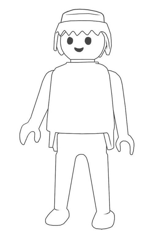Zeichne Playmobil kostenlos druckbare schlicht