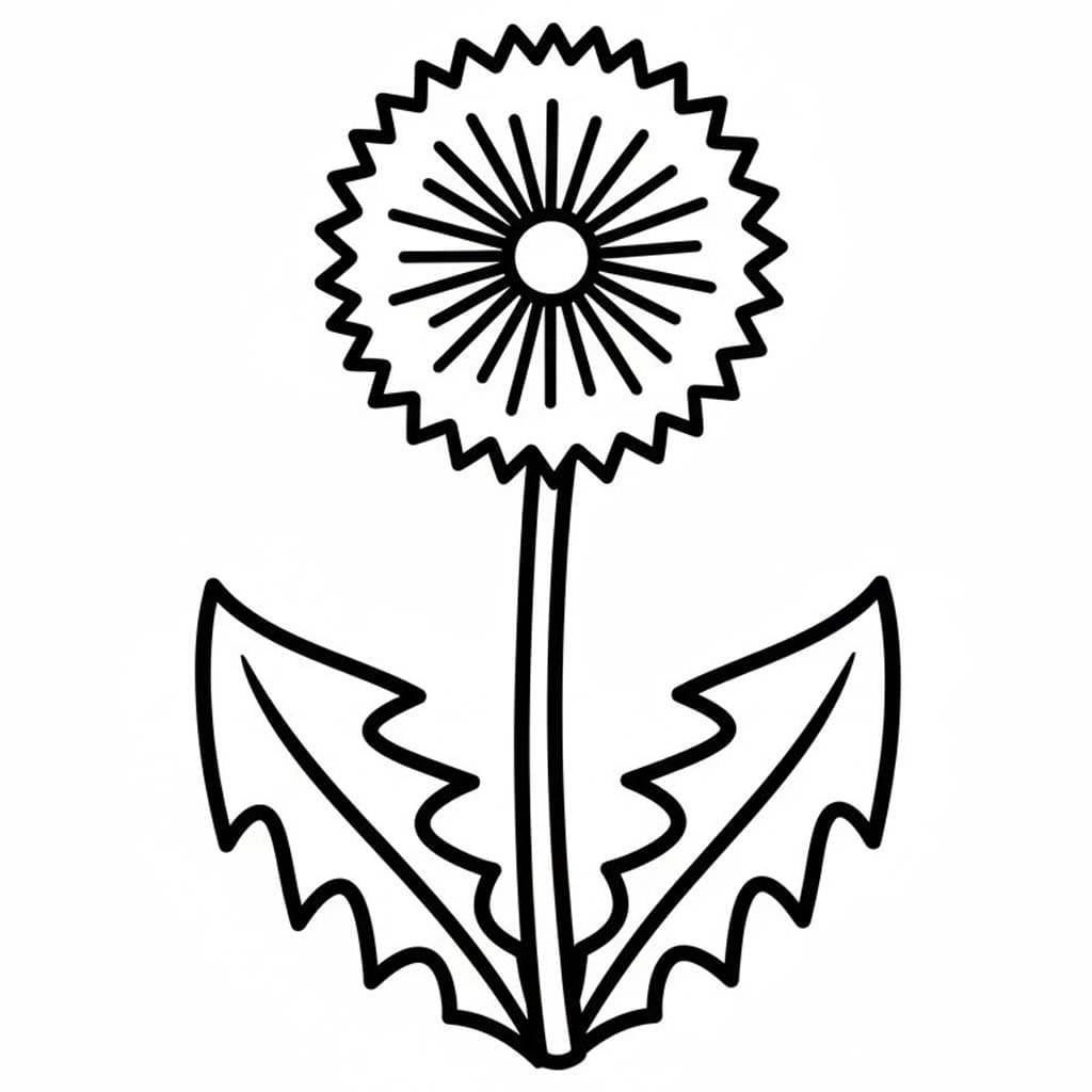 Zeichne Pusteblume druckbare für Kinder