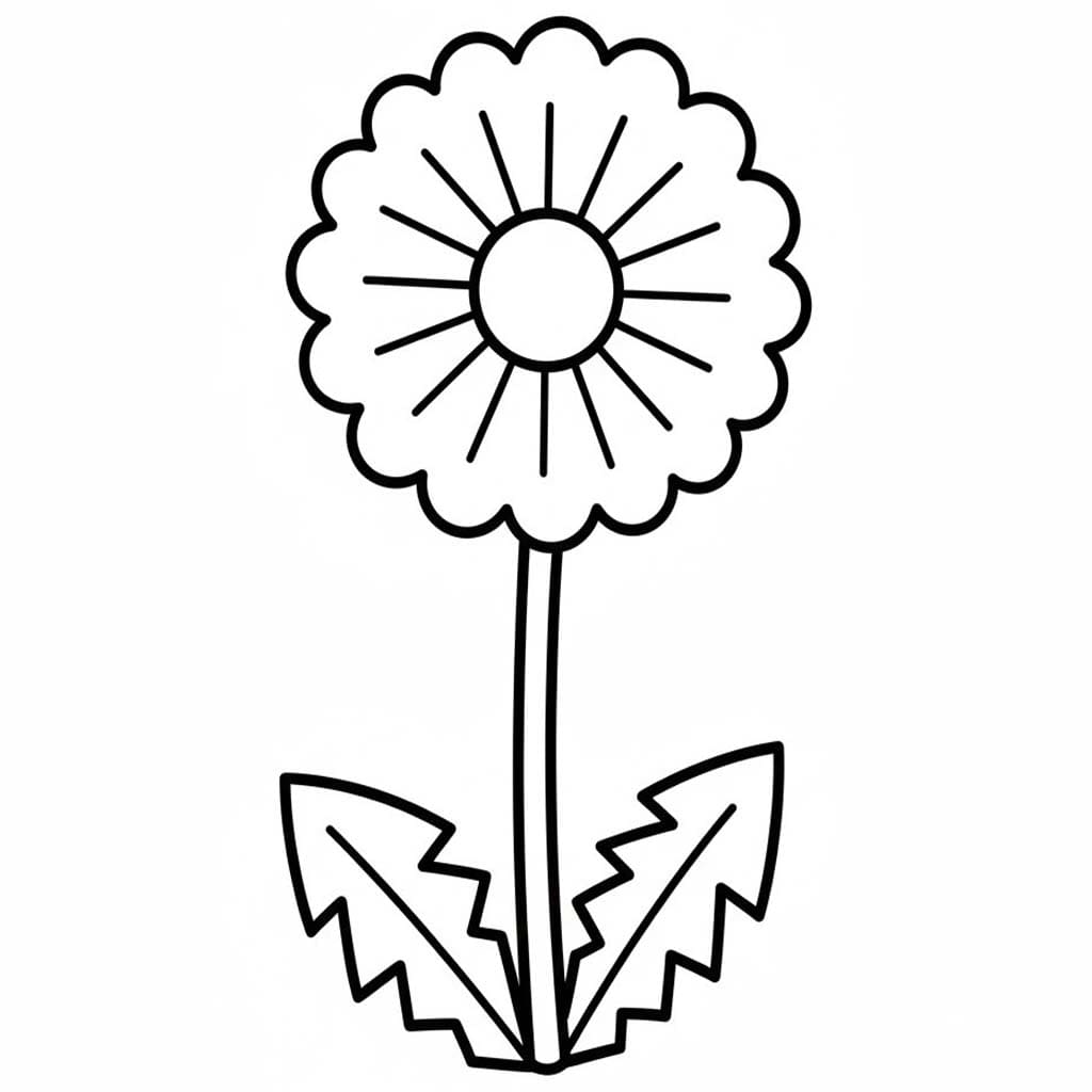 Zeichne Pusteblume kostenlos einfach