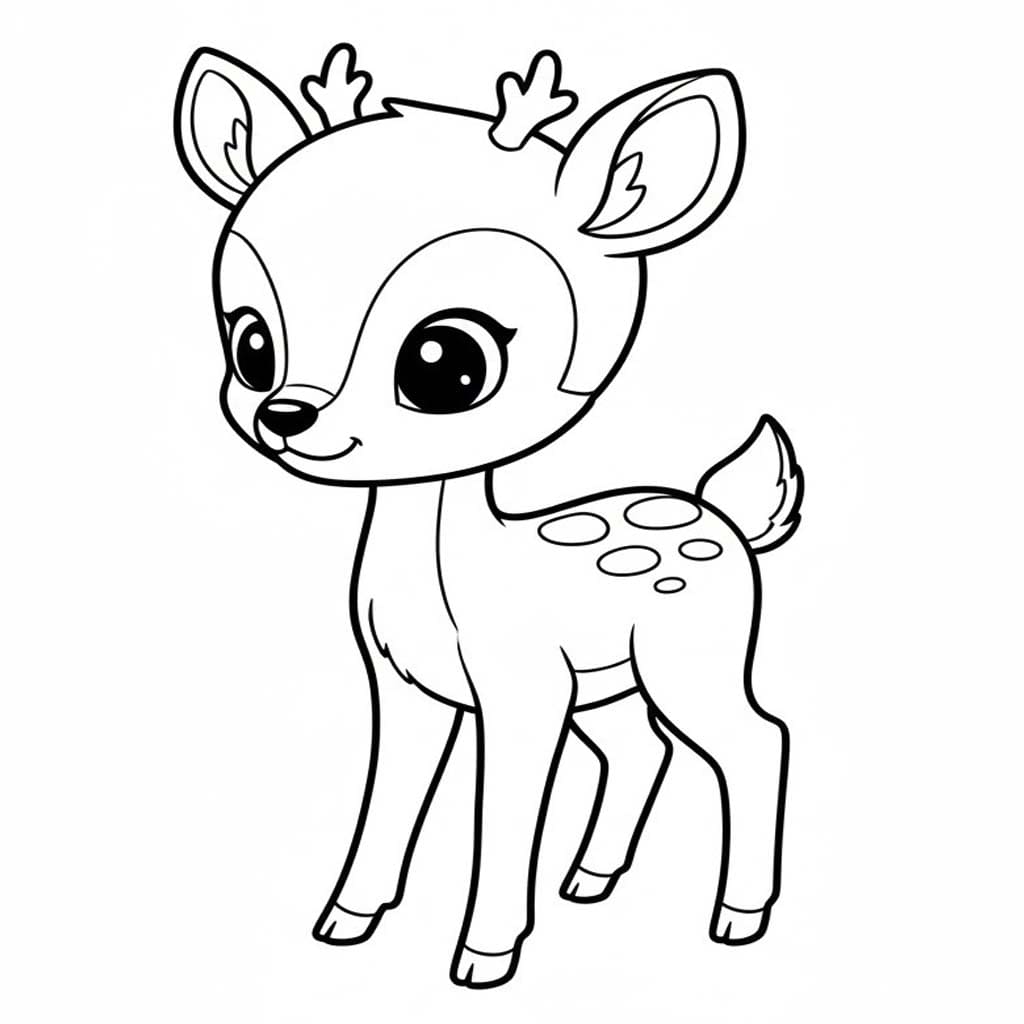 Zeichne Rehkitz basisch