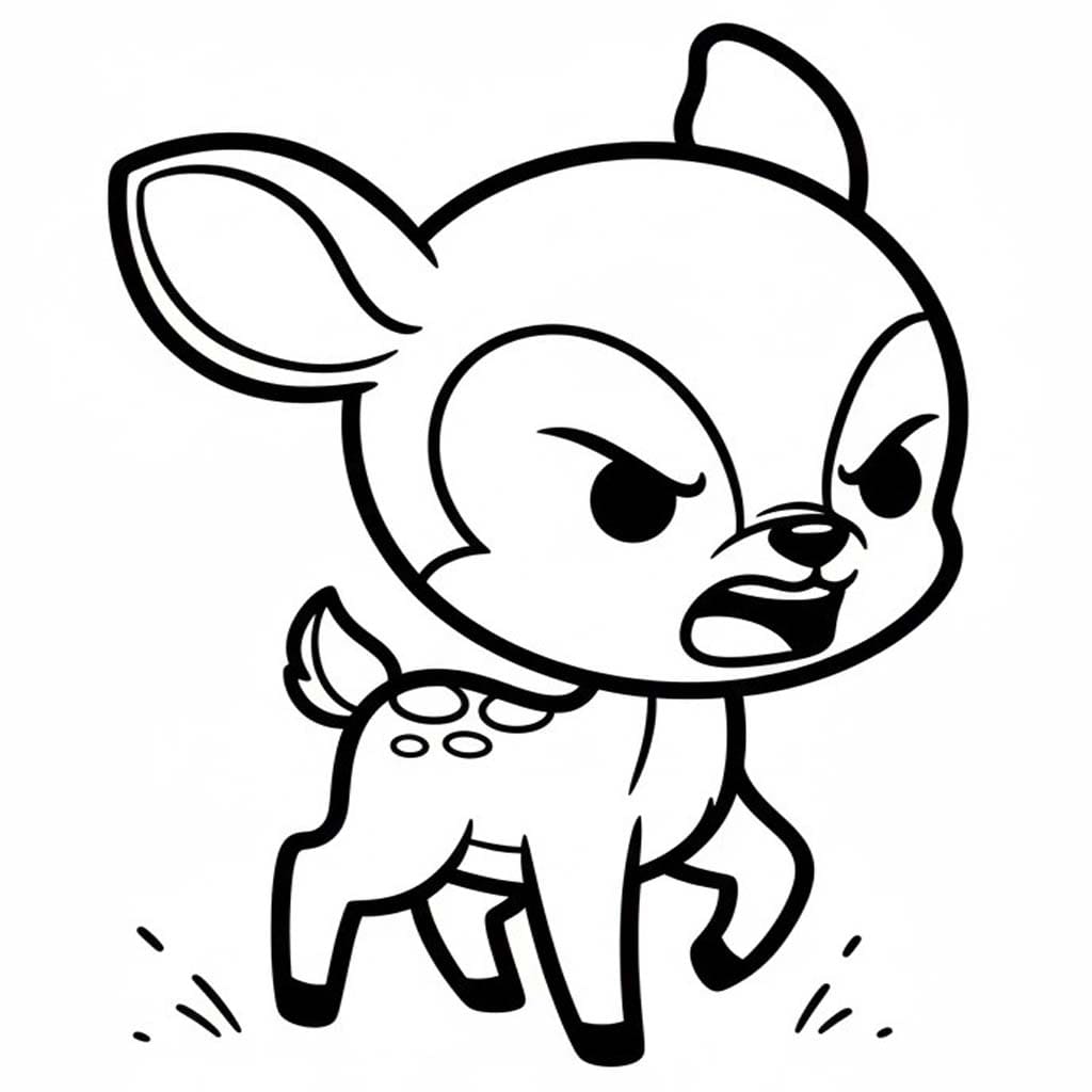 Zeichne Rehkitz druckbare