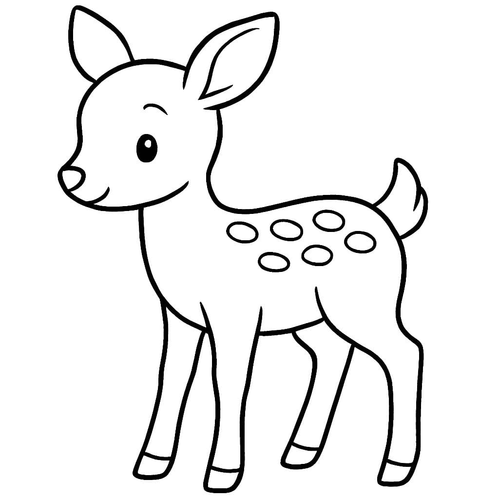 Zeichne Rehkitz druckbare für Kinder