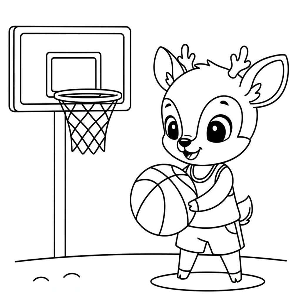 Zeichne Rehkitz kostenlos