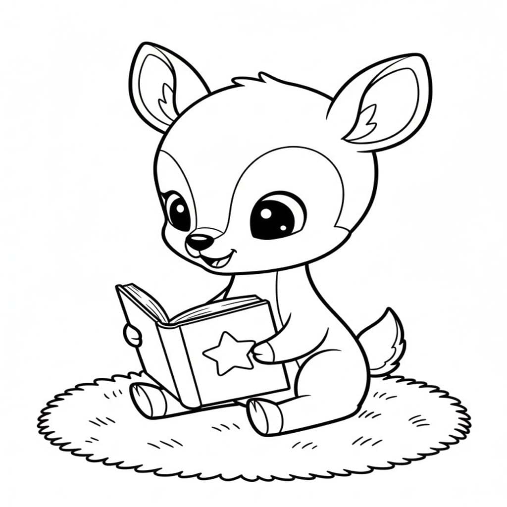 Zeichne Rehkitz kostenlos druckbare