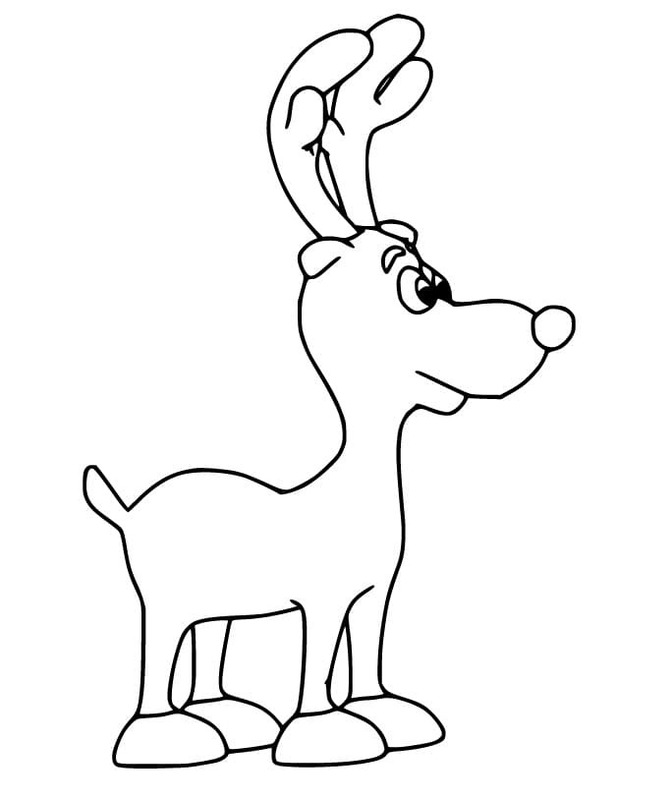 Zeichne Rehkitz kostenlos druckbare schlicht