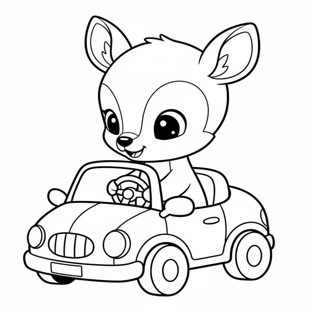 Zeichne Rehkitz schlicht