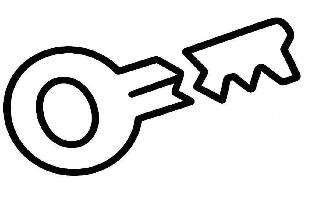 Zeichne Schlüssel druckbare für Kinder