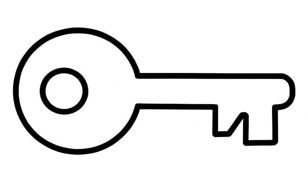 Zeichne Schlüssel kostenlos für Kinder