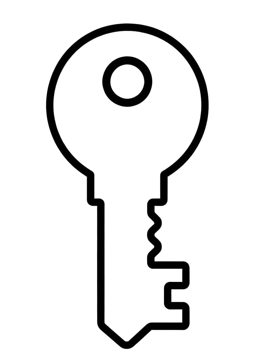 Zeichne Schlüssel schlicht